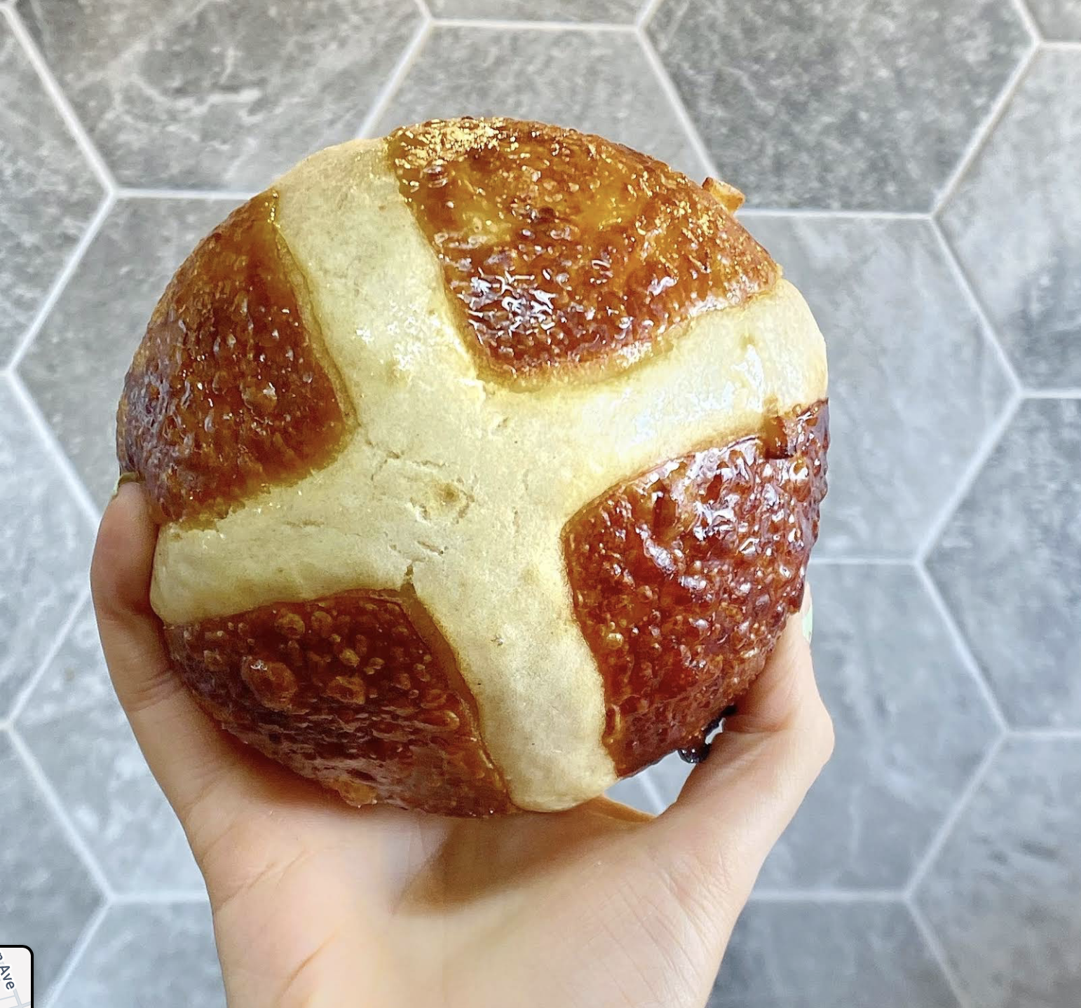 Freshly baked Vittle bun straight from the oven